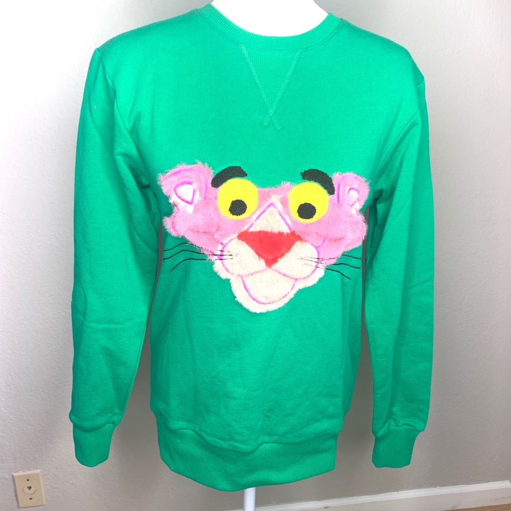 LC23 Pink Panther faux fur sweatshirt used